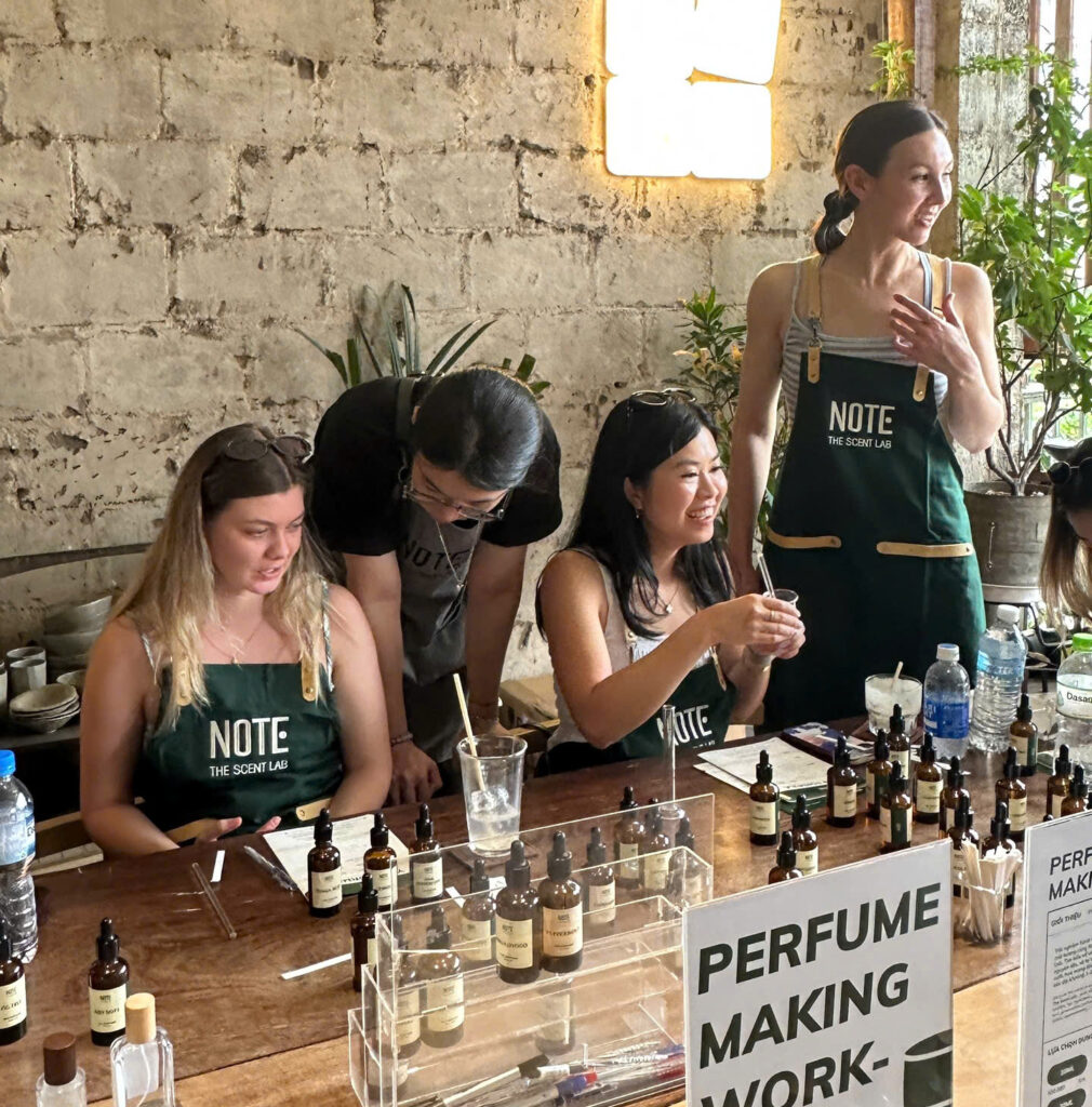 Workshop nước hoa, tiệc độc thân, cô dâu, NOTE - The Scent Lab, nước hoa tươi