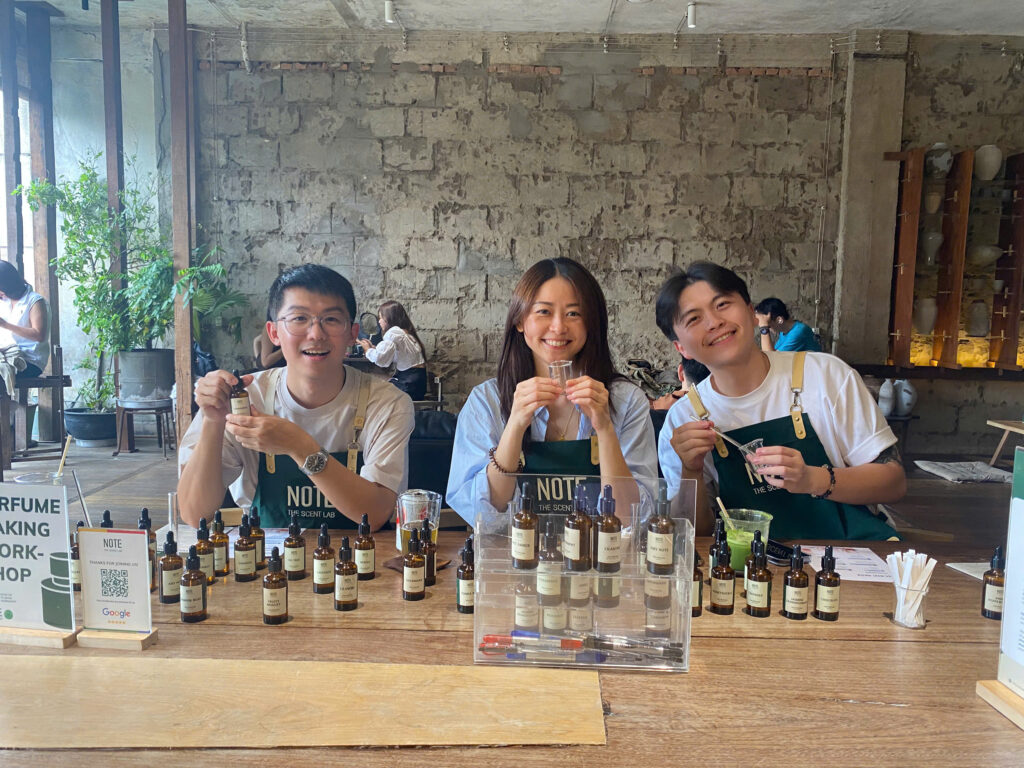 Không gian workshop, workshop nước hoa, nước hoa DIY, NOTE – The Scent Lab